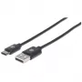 Manhattan USB-C to USB-A Cable, 1m, Male to Male, Black, 480 Mbps (USB 2.0), Hi-Speed USB, Lifetime Warranty, Equivalent to USB2AC1M