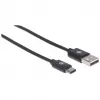 Manhattan USB-C to USB-A Cable, 1m, Male to Male, Black, 480 Mbps (USB 2.0), Hi-Speed USB, Lifetime Warranty, Equivalent to USB2AC1M
