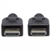 Manhattan HDMI 4K@60Hz Cable with Ethernet - CL3 rated, 1m, Suitable for In-Wall use, For ALL 4K & 1080p/HD uses - when upgrading now or have it ready for when you need it, Male to Male, Black, Ultra HD 4k x 2k, Lifetime Warranty, Premium High Speed