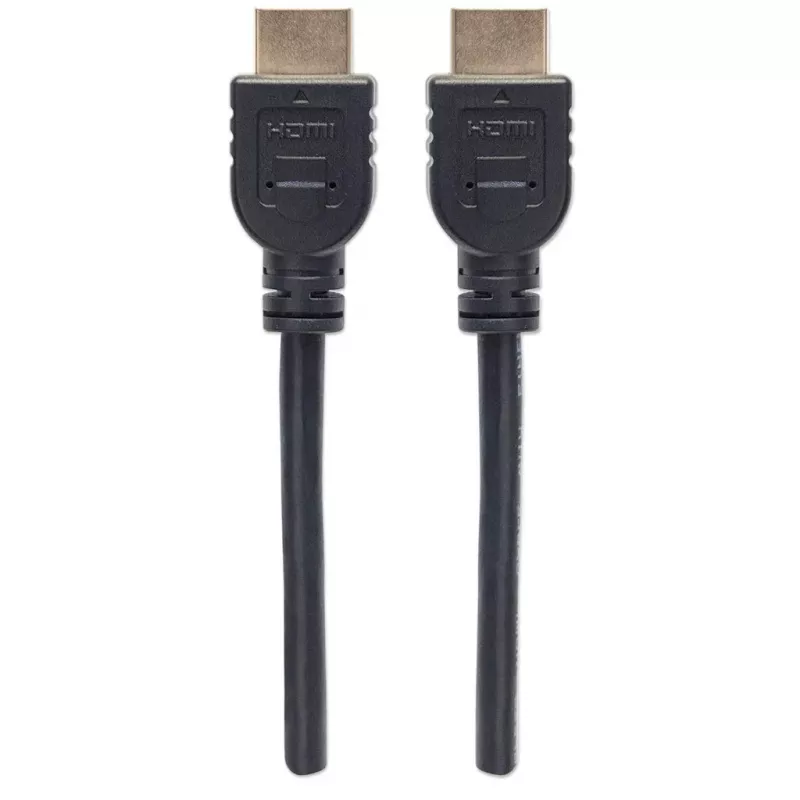Manhattan HDMI 4K@60Hz Cable with Ethernet - CL3 rated, 1m, Suitable for In-Wall use, For ALL 4K & 1080p/HD uses - when upgrading now or have it ready for when you need it, Male to Male, Black, Ultra HD 4k x 2k, Lifetime Warranty, Premium High Speed
