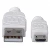 Manhattan USB-A to Micro-USB Cable, 1m, Male to Male, White, 480 Mbps (USB 2.0), Hi-Speed USB, Lifetime Warranty, Equivalent to USBPAUB1MW.