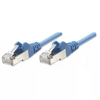 Intellinet Network Patch Cable, Cat5e, 7.5m, Blue, CCA, SF/UTP, PVC, RJ45, Gold Plated Contacts, Snagless, Booted, Lifetime Warranty
