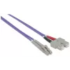 Intellinet Fiber Optic Patch Cable, OM4, LC/SC, 1m, Violet, Duplex, Multimode, 50/125 µm, LSZH, Fibre, Lifetime Warranty