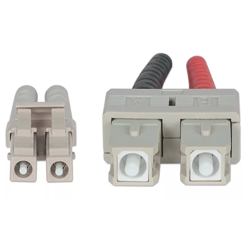 Intellinet Fiber Optic Patch Cable, OM4, LC/SC, 1m, Violet, Duplex, Multimode, 50/125 µm, LSZH, Fibre, Lifetime Warranty
