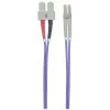 Intellinet Fiber Optic Patch Cable, OM4, LC/SC, 1m, Violet, Duplex, Multimode, 50/125 µm, LSZH, Fibre, Lifetime Warranty