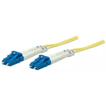 Intellinet Fiber Optic Patch Cable, OS2, LC/LC, 3m, Yellow, Duplex, Single-Mode, 9/125 µm, LSZH, Fibre, Lifetime Warranty