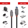 Lindy 0.5m USB 3.2 Type C to B Cable 5Gbps Black