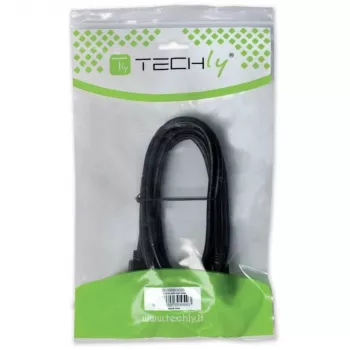 Techly USB 2.0 Cable A Male / Mini B Male 90 ° 1.8 m Black ICOC MUSB-AA-018ANG
