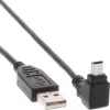 Techly USB 2.0 Cable A Male / Mini B Male 90 ° 1.8 m Black ICOC MUSB-AA-018ANG