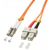 Lindy 10m OM2 LC - SC Duplex InfiniBand/fibre optic cable Orange