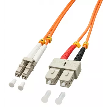 Lindy 10m OM2 LC - SC Duplex InfiniBand/fibre optic cable Orange