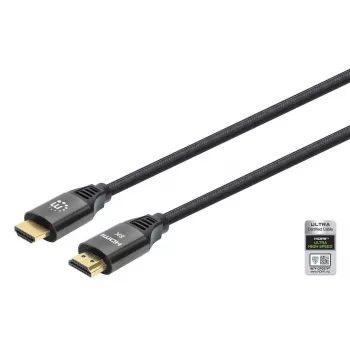 HDMI Cable Manhattan 8K@60Hz 1m Braided Male to Male Black