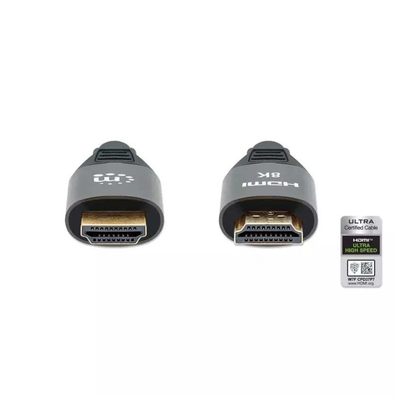 HDMI Cable Manhattan 8K@60Hz 1m Braided Male to Male Black