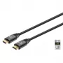 HDMI Cable with Ethernet Manhattan 8K@60Hz 2m Braided Male to Male Black