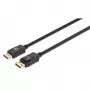 Manhattan DisplayPort 1.4 Cable, 8K@60hz, 3m, Braided Cable, Male to Male, With Latches, Fully Shielded, Black, Lifetime Warranty, Equivalent to DP14MM3M