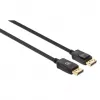 Manhattan DisplayPort 1.4 Cable, 8K@60hz, 3m, Braided Cable, Male to Male, With Latches, Fully Shielded, Black, Lifetime Warranty, Equivalent to DP14MM3M