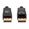 Manhattan DisplayPort 1.4 Cable, 8K@60hz, 3m, Braided Cable, Male to Male, With Latches, Fully Shielded, Black, Lifetime Warranty, Equivalent to DP14MM3M