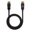 Manhattan DisplayPort 1.4 Cable, 8K@60hz, 3m, Braided Cable, Male to Male, With Latches, Fully Shielded, Black, Lifetime Warranty, Equivalent to DP14MM3M