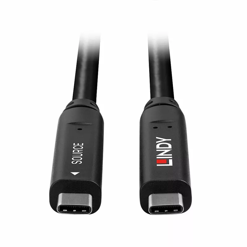 Lindy 8m USB 3.2 Gen 1 and DP 1.4 Type C Hybrid Cable