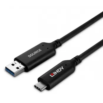 Lindy 50m USB 3.2 Gen 1 Type A to C Fibre Optic Hybrid Cable