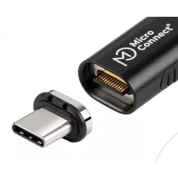 USB4 Magnetic Plug MicroConnect MC-LS-USB4MP2S — USB4 cable, 40 Gbps data, 100 W Power Delivery