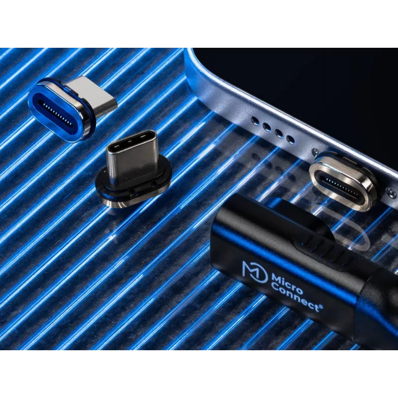 USB4 Magnetic Plug MicroConnect MC-LS-USB4MP2S — USB4 cable, 40 Gbps data, 100 W Power Delivery