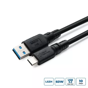 USB-C to USB-A adapter cable MicroConnect USB3.2AC1-LSZH, 1 m, USB 3.2