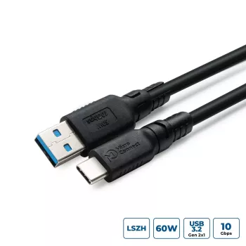 USB-C to USB-A adapter MicroConnect USB3.2AC2-LSZH, USB 3.2, LSZH jacket