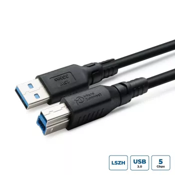 USB A‑to‑B cable MicroConnect ColorFlex USB 3.2 Gen 1 (USB 3.0) 1 m, LSZH