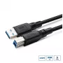 USB A‑B data cable MicroConnect USB3.0AB2B‑LSZH 2 m, USB 3.2 Gen 1 (Micro-B/B), low smoke zero halogen