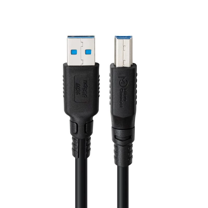 USB A‑B data cable MicroConnect USB3.0AB2B‑LSZH 2 m, USB 3.2 Gen 1 (Micro-B/B), low smoke zero halogen