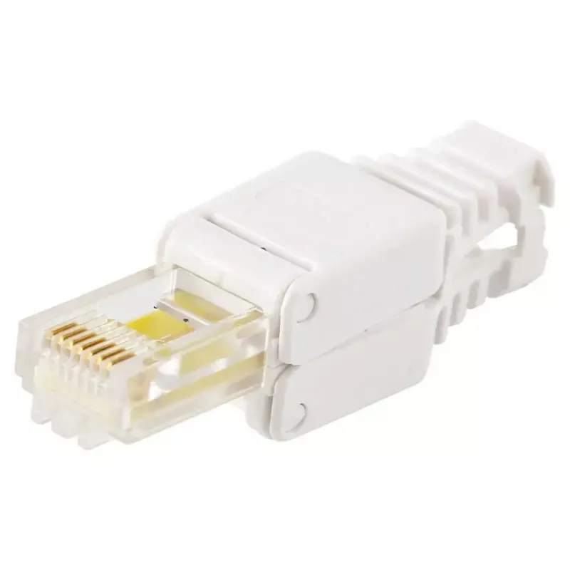 Wire connector LOGON TWP8P8TP RJ-45 Cat5e, transparent/white/yellow, pack of 10