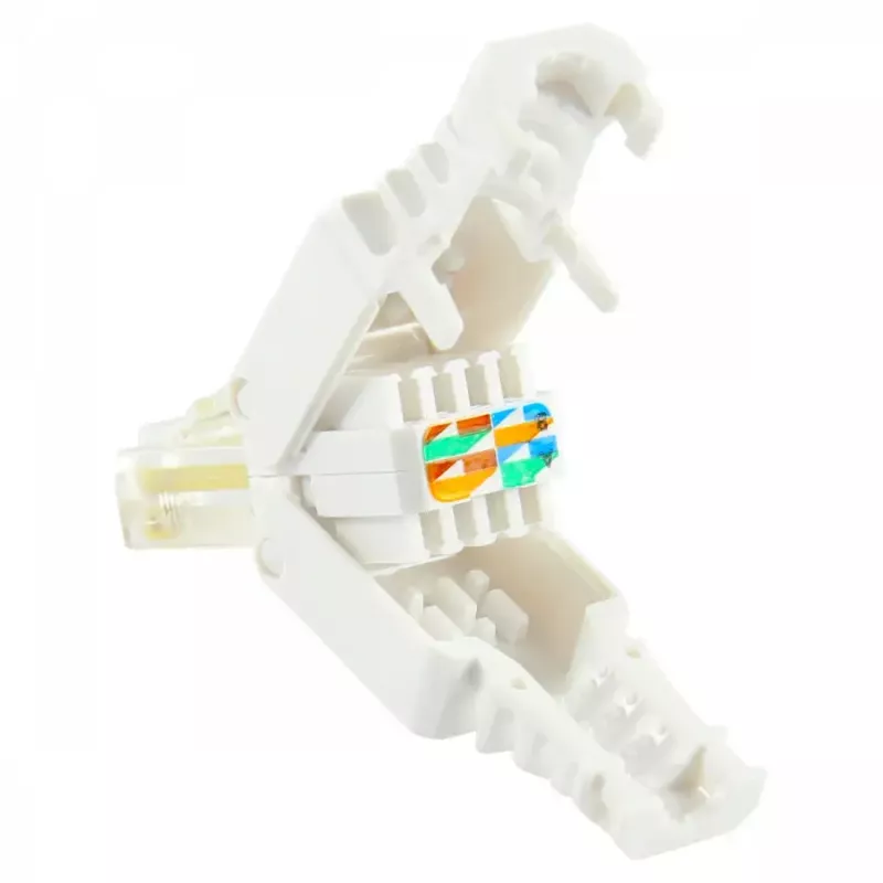 Wire connector LOGON TWP8P8TP RJ-45 Cat5e, transparent/white/yellow, pack of 10