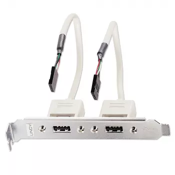 USB Back Plate Lindy 2 Port USB 2.0 PC Back Plate