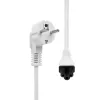 ProXtend Angled Type F Schuko to C5 Power Cable White 5m