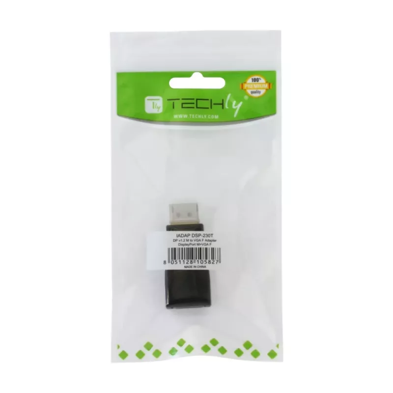 Cable gender changer DisplayPort VGA Techly IADAP-DSP-230T
