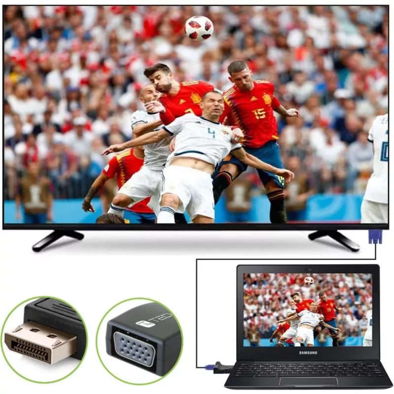Cable gender changer DisplayPort VGA Techly IADAP-DSP-230T