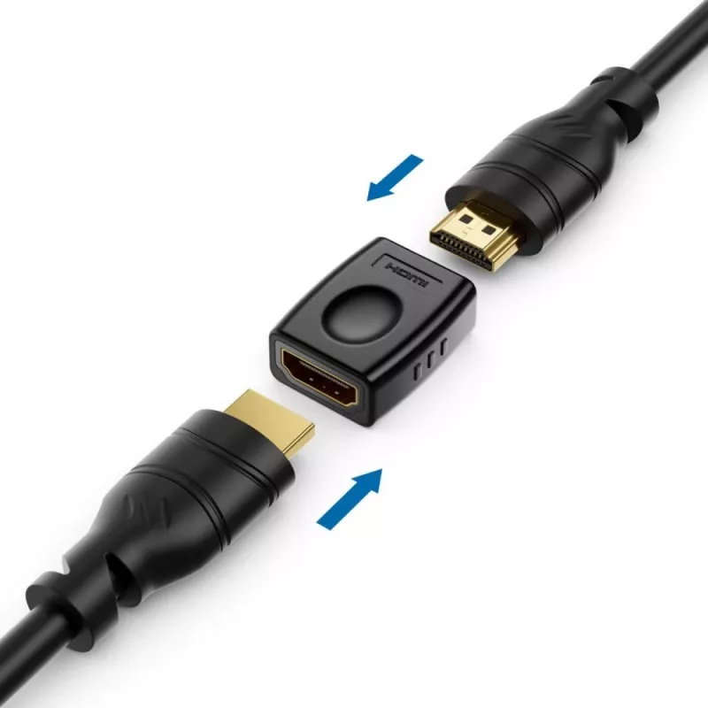Cable gender changer Techly IADAP-HDMI-F/F Black