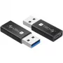 USB Gender Changer Techly IADAP USB3-AFT USB A to USB C Black