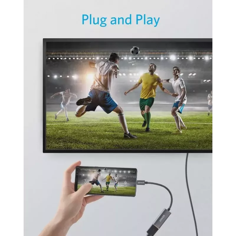 USB graphics adapter Anker A83120A1 — USB 3.2 Gen 1, Black/Grey, cable 0.15 m