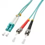 Lindy 15m OM3 LC - ST Duplex InfiniBand/fibre optic cable Turquoise