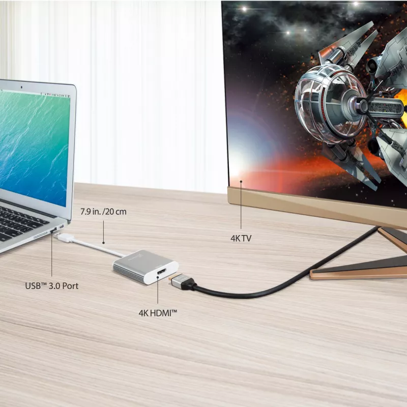 j5create JUA354 USB 3.0 to 4K HDMI Display Adapter Silver