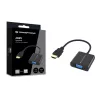 Conceptronic ABBY20B HDMI to VGA Adapter, 0.25 m, HDMI Type A (Standard), VGA (D-Sub), Male, Female, Straight