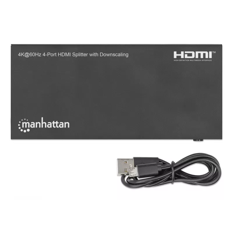 HDMI Splitter Manhattan 4-Port 4K@60Hz Downscaling