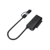 Conceptronic ABBY21B USB 3.0 SATA Adapter with Power Adapter, 2.5 inch/3.5 inch SATA HDD/SSD, 2-in-1 USB C/A Cable