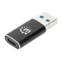 Manhattan USB-C to USB-A Adapter, Female to Male, 10 Gbps (USB 3.2 Gen2 aka USB 3.1), SuperSpeed+ USB, Black, Lifetime Warranty