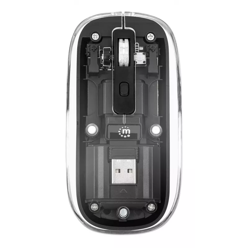 Wireless Mouse Manhattan Transparent Rechargeable USB