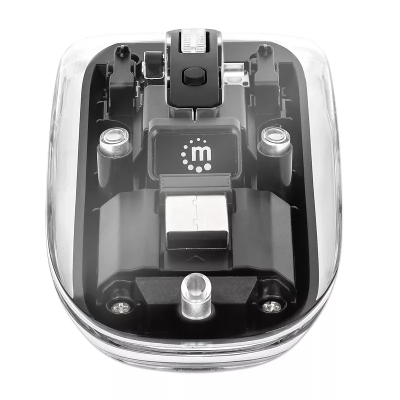 Wireless Mouse Manhattan Transparent Rechargeable USB