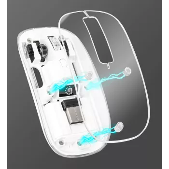 Mouse Manhattan Transparent Rechargeable Wireless USB