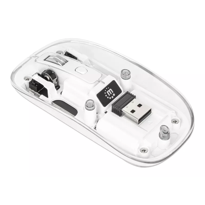 Mouse Manhattan Transparent Rechargeable Wireless USB